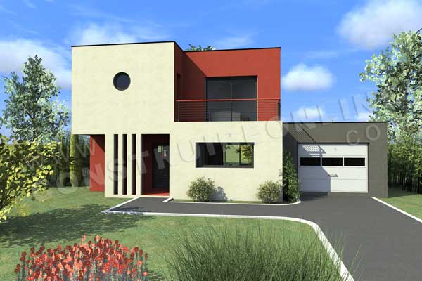 plan contemporain 3 chambres