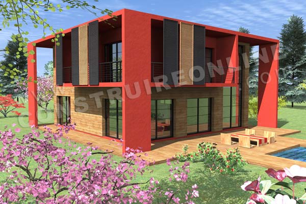 plan de maison cubique CUB