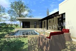 plan de maison plain pied contemporain modèle ARKETIP perspective