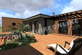plan de maison plain pied contemporain modele INTIMA pers