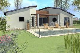 plan de maison moderne modele TRONIC vue 3d
