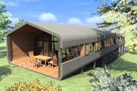 plan maison contemporaine DILIGENSE terrasse