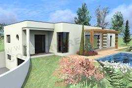 plan de maison contemporaine toit plat sous sol BOXTOBOX principal