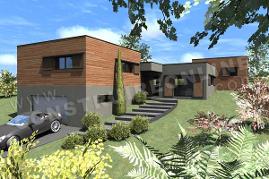 Plan maison contemporaine sous sol Hollywood garage