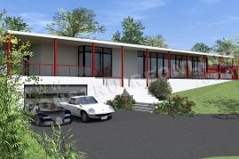 Plan de maison contemporaine LUMINANCE vue garage
