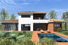 Plan de maison etage moderne TOAST vue face