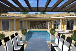 plan maison traditionnelle piscine EAGLE