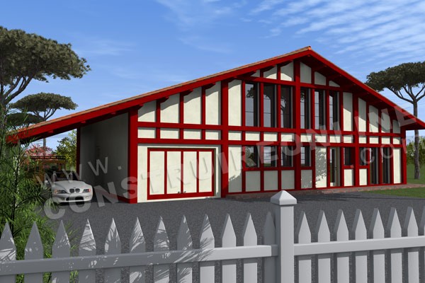 Plan maison moderne LABOURDINE garage