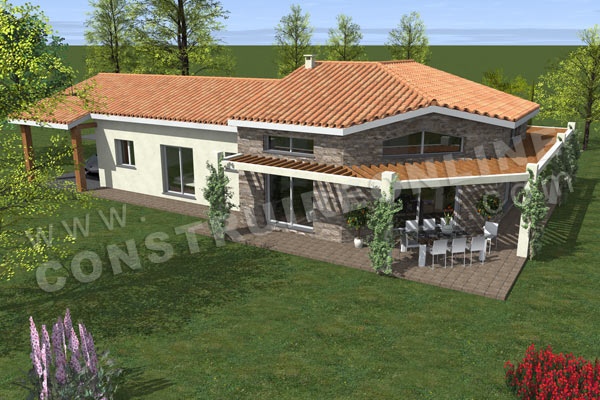 plan maison moderne terrasse MADELON