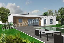 plan de maison contemporaine modele linea vue 3d