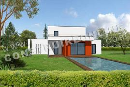 plan de maison contemporaine modele sahary vue 3d