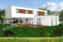 plan de maison contemporaine CROSSOVER vue 3d