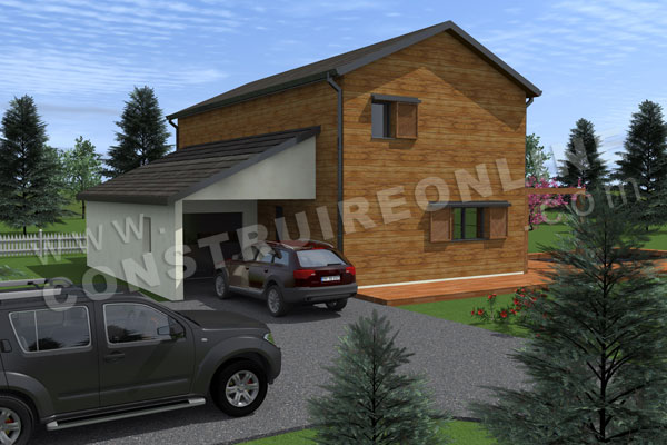 Plan maison moderne AZIMUT garage