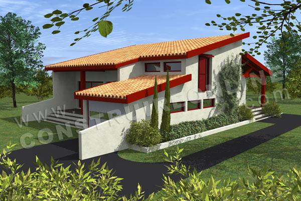 plan maison traditionnelle terrasse BACCARA