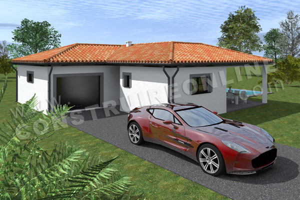 plan maison moderne garage ZESTY