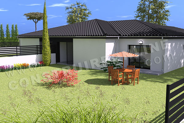 plan maison jumelee plain pied ESTEBAN 3
