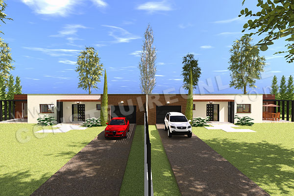 plan maison jumelee ARACHIDE 1