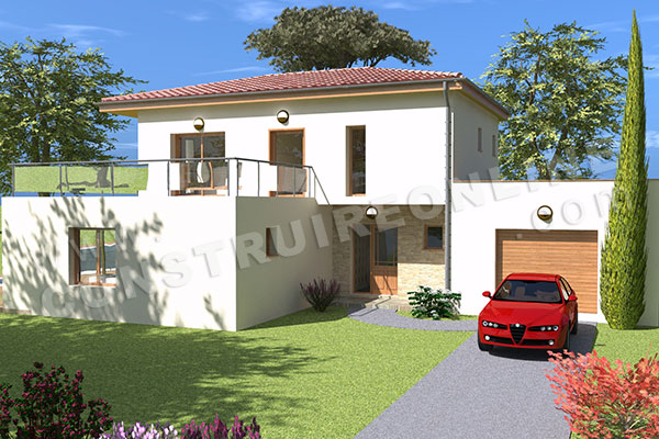 plan maison moderne etage ASTURY 1
