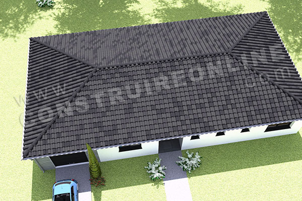 plan maison plain pied moderne 4 chambres COSMIC 3