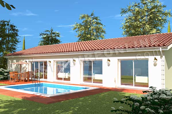 plan de maison plein pied ALOES 1