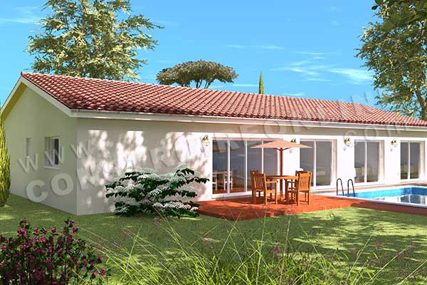 plan de maison plein pied ALOES 2