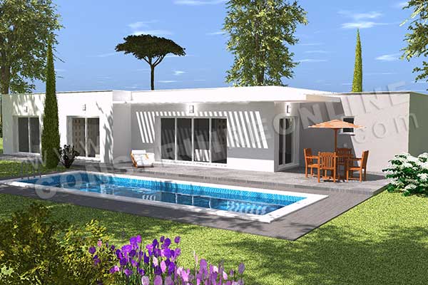 maison contemporaine blanche FACENORD 1