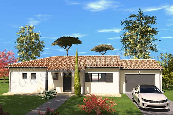 plan maison en L plain pied PRIMAIRE 2