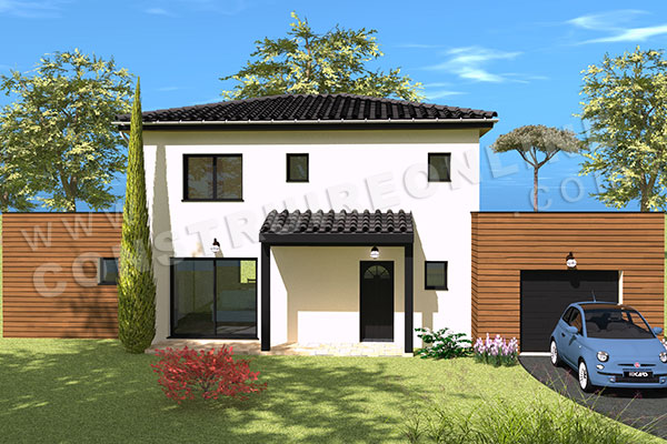 plan maison etage moderne 4 chambres SOLIDAIRE 1