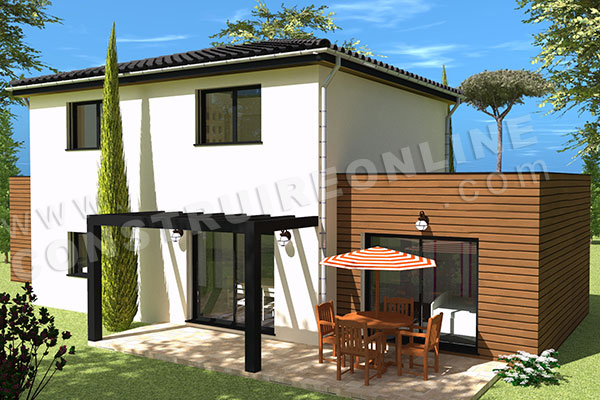 plan maison etage moderne 4 chambres SOLIDAIRE 2