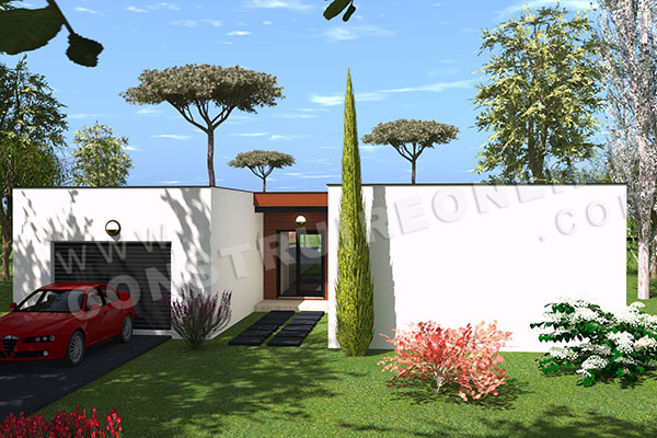plan maison contemporaine FLORILEGE 2