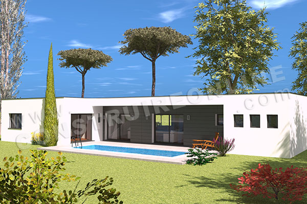 maison contemporaine plain pied ORBITE 1